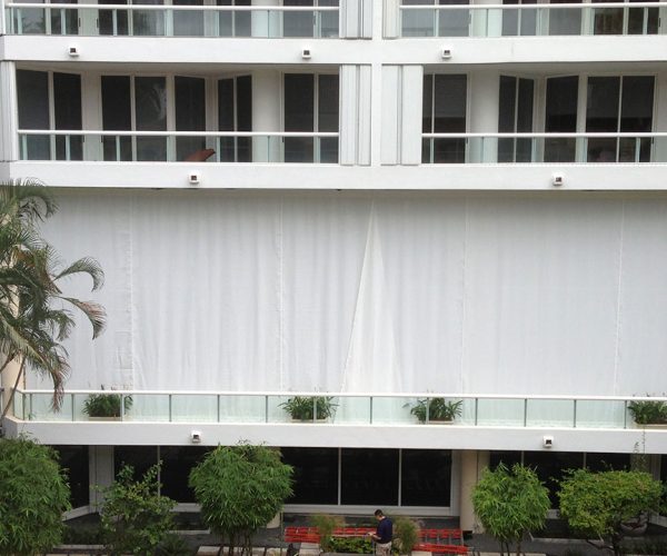Condominium with hurricane screen installed
